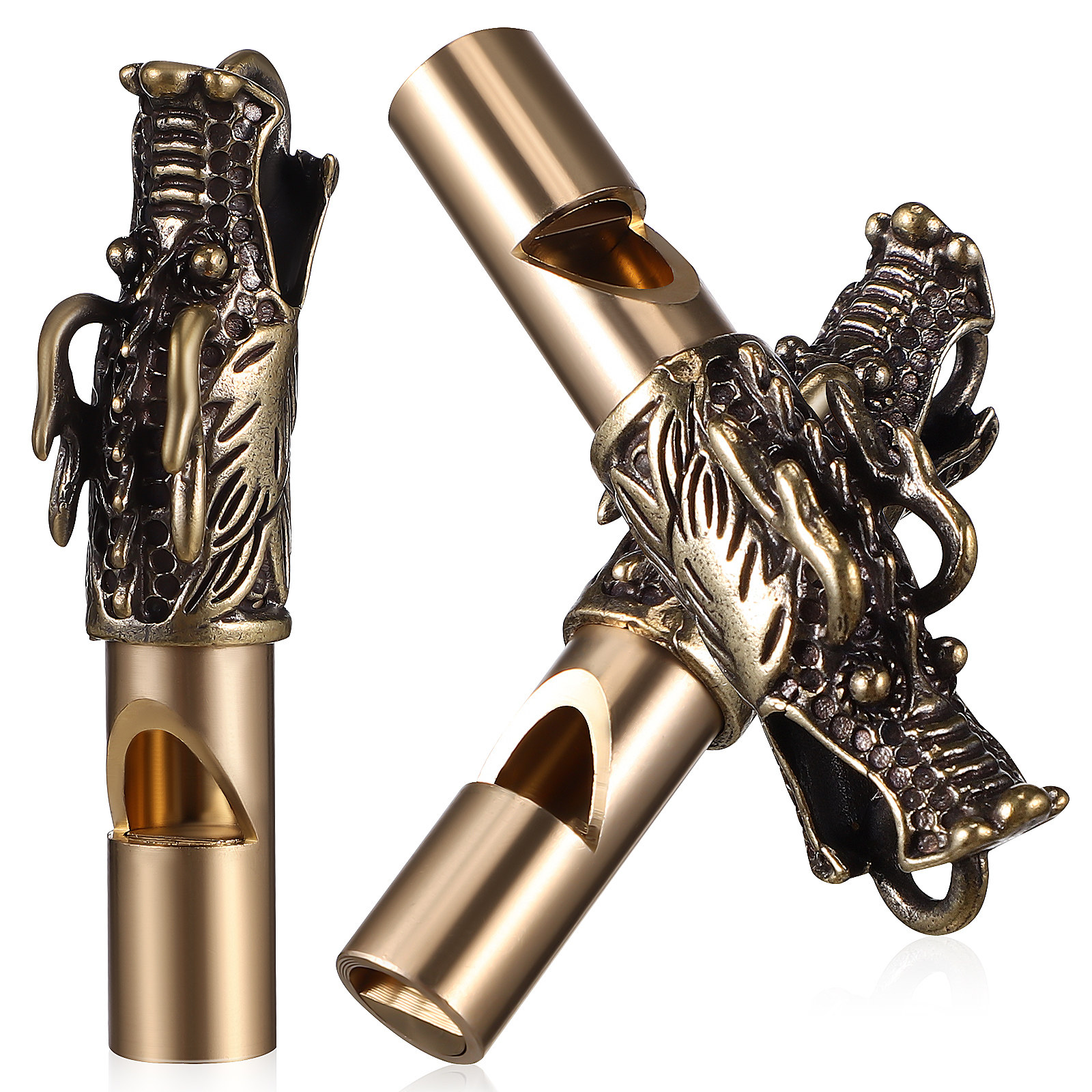 3Pcs Dragon Whistles Brass Ret - Emergency Whistle Loud reseña y precio