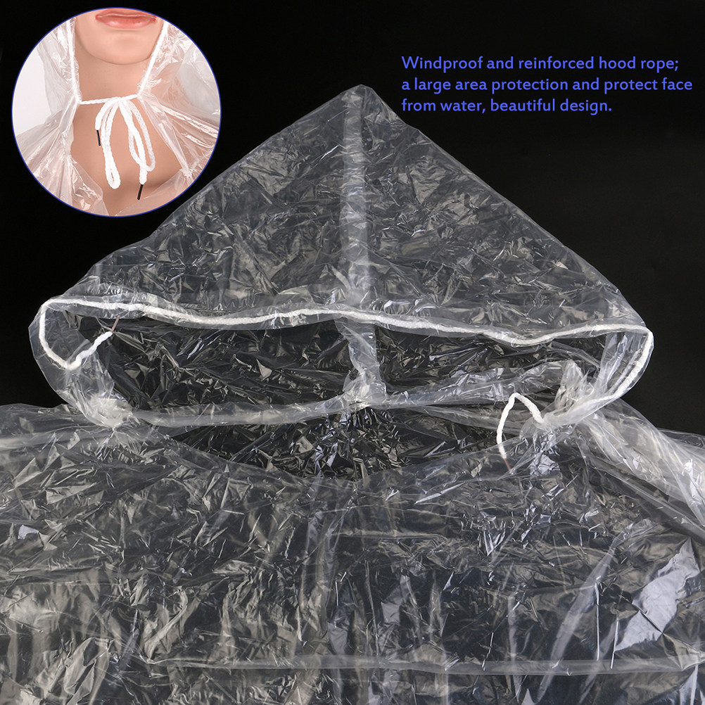 10Pcs Adult Disposable Raincoa - Emergency Poncho Rain reseña y precio