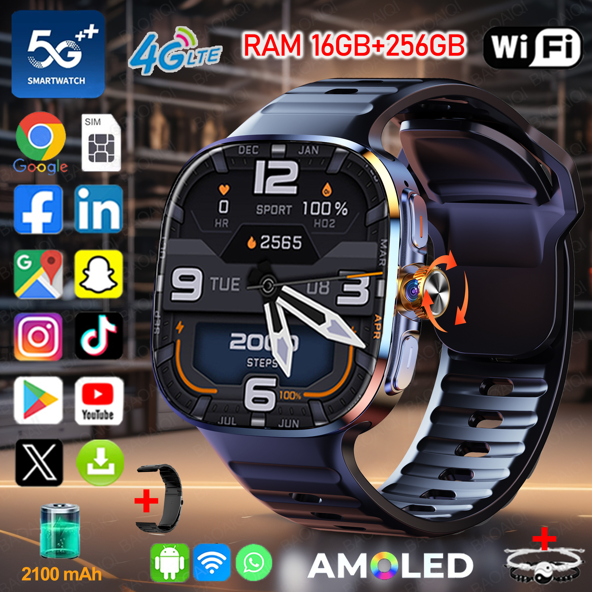 New Large Screen Smartwatch 4G - Compass Lensatic reseña y precio