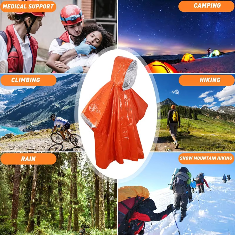 Emergency Survival Rain Poncho - Survival Blanket Reflective reseña y precio