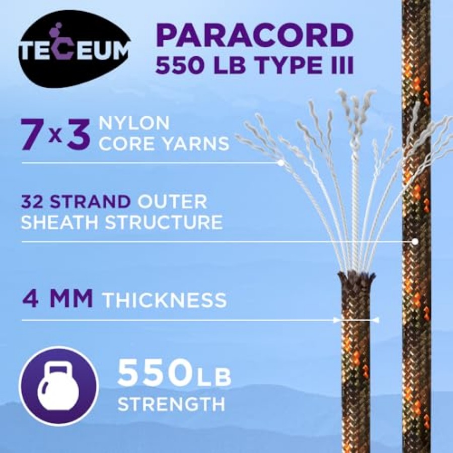 Reflective Paracord Rope 1000  - Para Cord 1000Ft reseña y precio