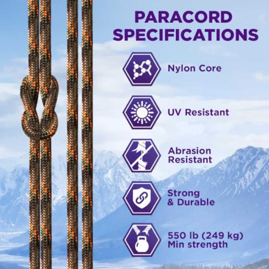 Reflective Paracord Rope 1000  - Para Cord 1000Ft reseña y precio