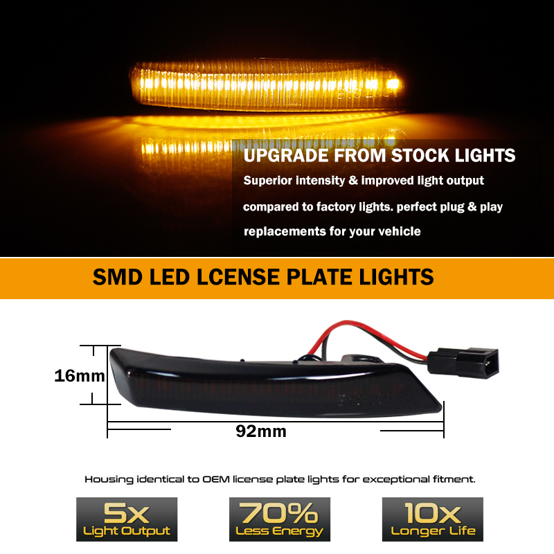 2x Dynamic Side Mirror Lamp Fo - Signal Panel Orange reseña y precio