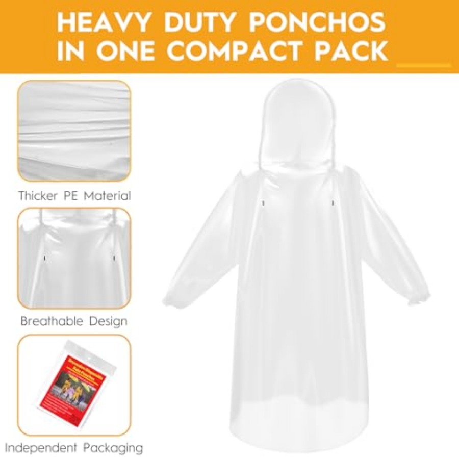 and and Disposable Rain Poncho - Emergency Poncho Rain reseña y precio