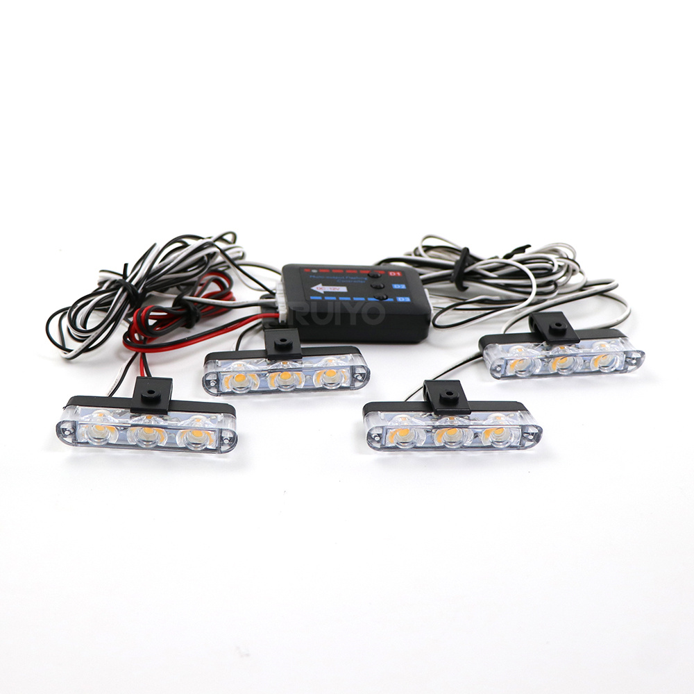4x 3 LED Grill Car LED Strobe  - Sos Light Strobe reseña y precio